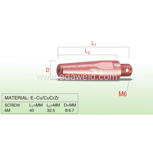 M6 4mm Contact Tip MIG/MAG Welding Torch